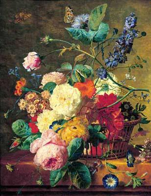 Jan van Huysum Basket of Flowers china oil painting image